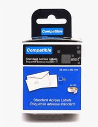 Etiket Rillprint (Dymo) 99010 28x89mm adreslabel 260stuks wit