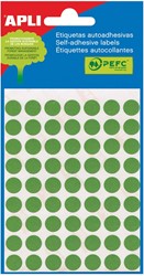 Etiket Apli 2058 rond 13mm groen 175stuks