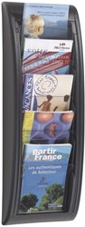 Folderhouder Paperflow wandmodel A5 staand 5-delig zwart