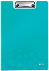 Klemmap Leitz WOW 4199 met kopklem en insteek ijsblauw