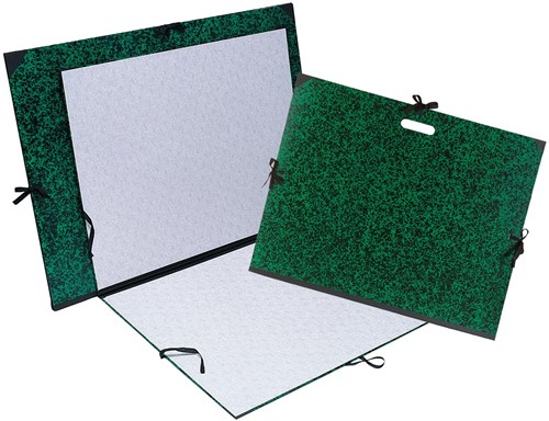 Tekenmap Exacompta 47x62cm annonay sluiting met linten groen-2