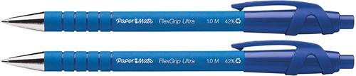Gelschrijver Paper Mate Flexgrip blauw blister à 2 stuks-2