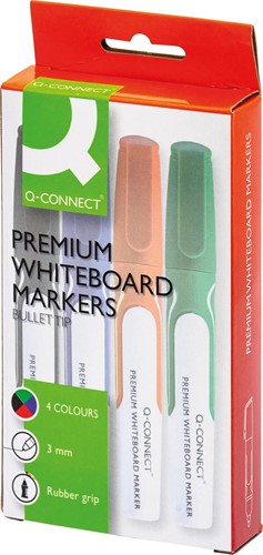 Whiteboardstift Q-Connect premium rond 3mm assorti 4st-2