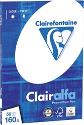 Kopieerpapier Clairalfa presentatiepapier A4 160gr wit 50vel