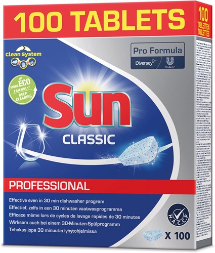 Vaatwastabletten Sun Professional Classic 100 stuks