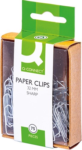 Paperclip Q-Connect 32mm gegalvaniseerd 75stuks