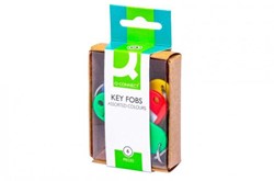 Sleutellabel Q-Connect kunststof assorti 6stuks
