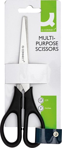 Schaar Q-Connect 170mm + plastic handvat zwart-2