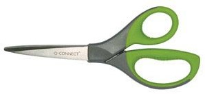Schaar Q-Connect 210mm met softgrip grijs/groen-2