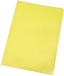 Insteekmap L-model Q-Connect A4 PP 0.12mm geel 10 stuks