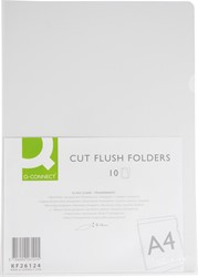 Insteekmap L-model Q-Connect A4 PP 0.16mm glashelder 10 stuks