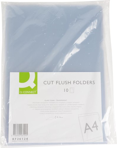 Insteekmap L-model Q-Connect A4 PP 0.16mm glashelder 10 stuks-2