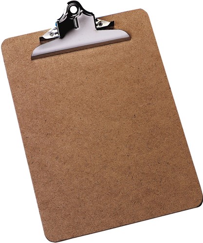 Klembord Q-Connect A4 hardboard karton bruin