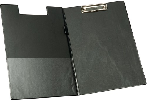 Klembord Q-Connect A4 dubbel met kopklem zwart