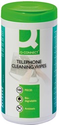Reiniger Q-Connect doek voor telefoon dispenser 100stuks