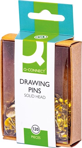 Punaises Q-Connect 120stuks messing
