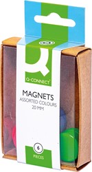 Magneet Q-connect 20mm assorti 6 stuks
