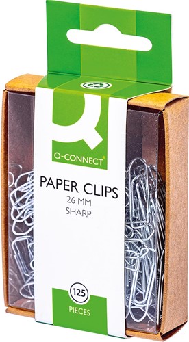 Paperclip Q-Connect 26mm gegalvaniseerd 125stuks