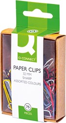 Paperclip Q-Connect 32mm assorti 75stuks