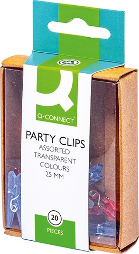 Miniknijper Q-Connect 25mm assorti 20stuks