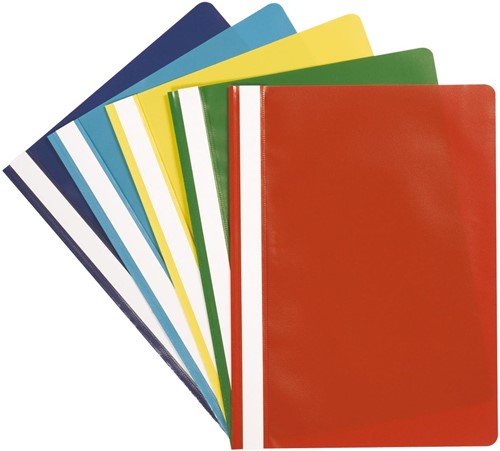 Snelhechter Q-Connect A4 PP assorti per 5 stuks