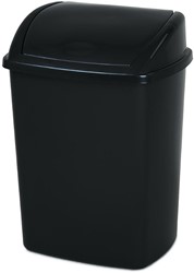 Afvalbak Swing 26liter kunststof zwart