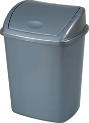 Afvalbak Swing 26liter kunststof grijs