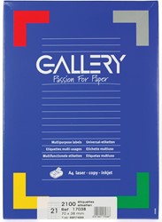 Etiket Gallery 70x38mm 2100 stuks