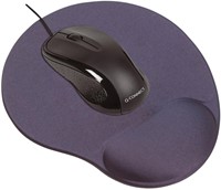Muismat Q-Connect met gel polssteun zwart