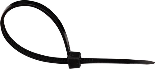 Inbindstrips Q-Connect nylon 2,5x100mm zwart 100 stuks