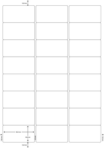 Etiket Q-Connect 63.5X33.9mm wit 2400stuks-2