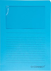 Venstermap Q-connect L-model 120gr blauw 100 stuks