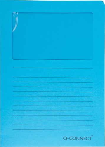 Venstermap Q-connect L-model 120gr blauw 100 stuks