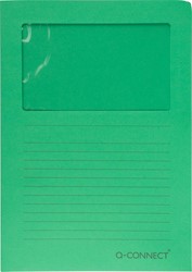 Venstermap Q-connect L-model 120gr groen 100 stuks