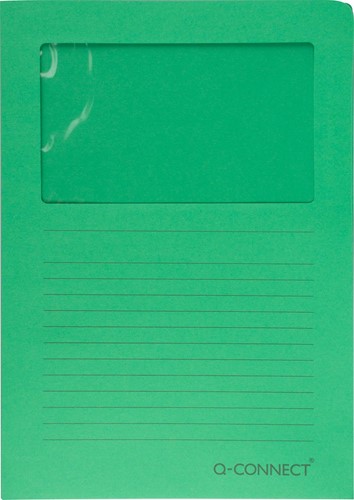 Venstermap Q-connect L-model 120gr groen 100 stuks