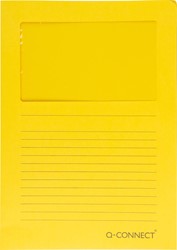 Venstermap Q-connect L-model 120gr geel 100 stuks