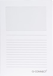 Venstermap Q-connect L-model 120gr wit 100 stuks