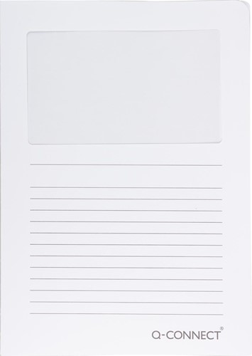 Venstermap Q-connect L-model 120gr wit 100 stuks