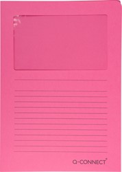 Venstermap Q-connect L-model 120gr roze 100 stuks