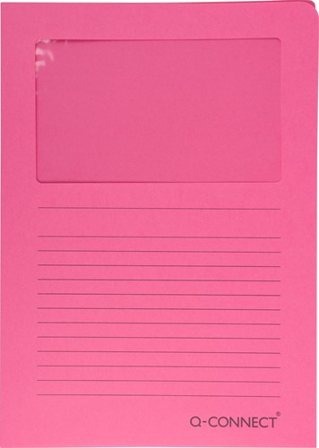 Venstermap Q-connect L-model 120gr roze 100 stuks