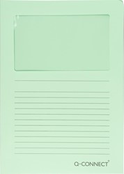 Venstermap Q-connect L-model 120gr lichtgroen 100 stuks