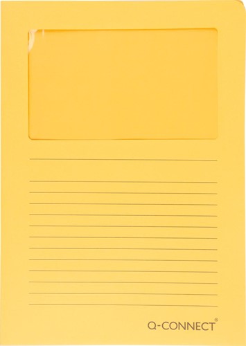 Venstermap Q-connect L-model 120gr oranje 100 stuks