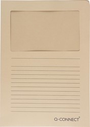 Venstermap Q-connect L-model 120gr creme 100 stuks