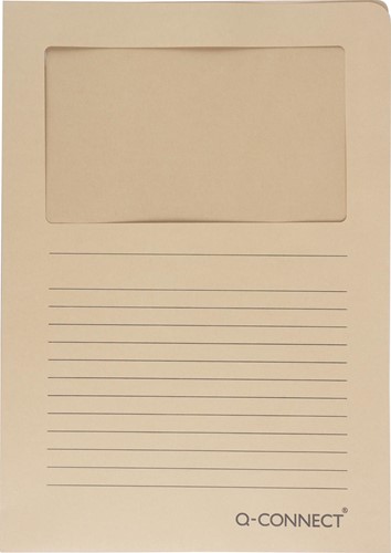 Venstermap Q-connect L-model 120gr creme 100 stuks