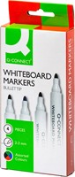 Whiteboardstift Q-Connect rond 2-3mm 4 stuks assorti-2