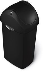 Afvalbak Simplehuman Swing Lid Can 40liter kunststof zwart