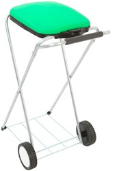 Zakhouder Move & Up met deksel verrijdbaar tbv zakken van 110liter groen