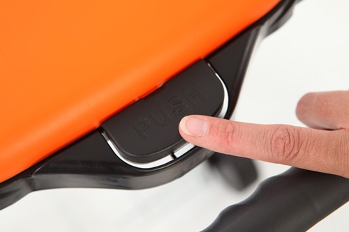 Zakhouder Move & Up met deksel verrijdbaar tbv zakken van 110liter oranje-2