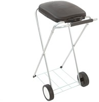Zakhouder Move & Up met deksel verrijdbaar tbv zakken van 110liter zwart