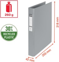 Ringband Esselte Standaard A4 25mm 30% gerecycled PP folie grijs-3